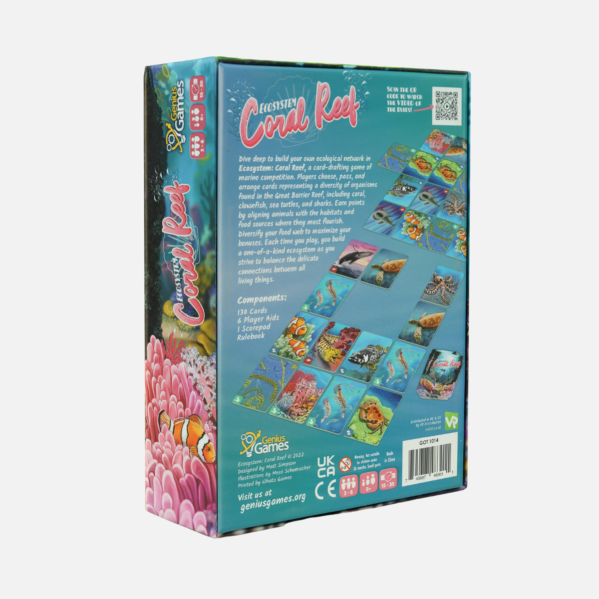 Ecosystem Coral Reef board game back