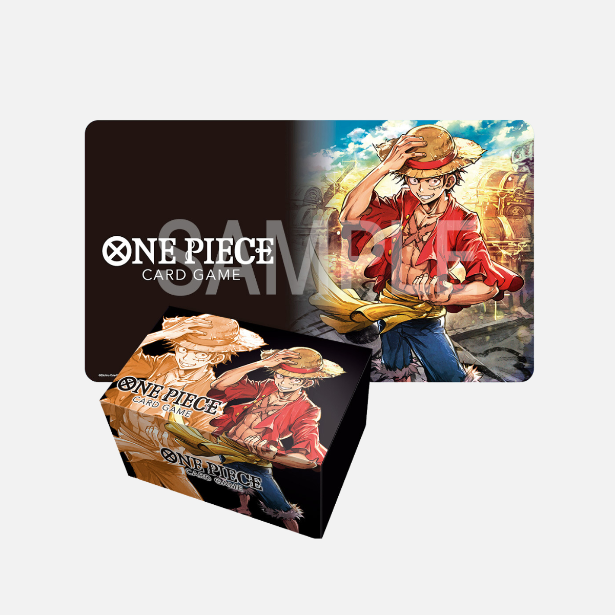 One Piece card game Playmat and Storage Box Monkey D. Luffy